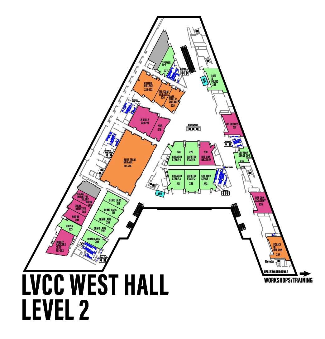 LVCC West Hall Level 2 Map